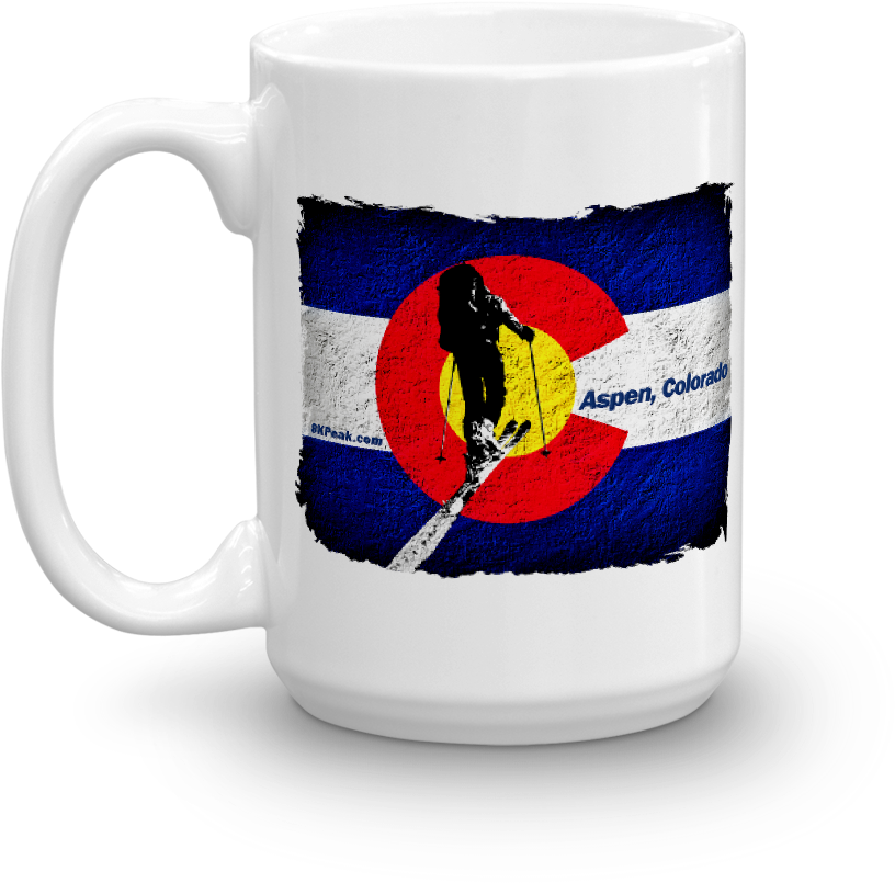 Colorado Flag Uphill Touring Mug - Mug (1000x1000), Png Download