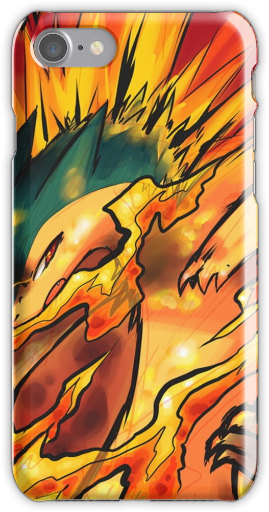 Typhlosion Pokã©mon Iphone 7 Snap Case - Pokemon Typhlosion Iphone 7 Case (750x1000), Png Download