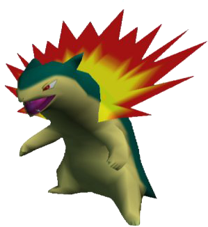 Typhlosion Pokemon Stadium 2 (430x336), Png Download