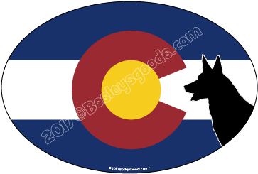 I Love My Colorado Shepherd Sticker Oval (396x396), Png Download