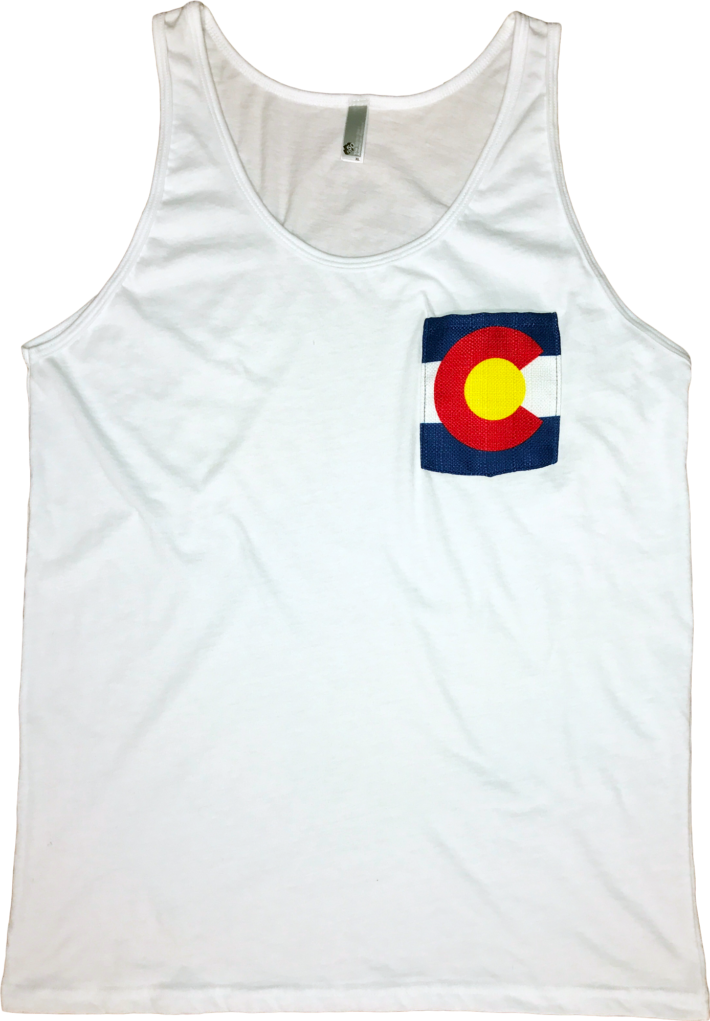 Colorado Flag Pocket Tank Top - Active Tank (1446x2048), Png Download