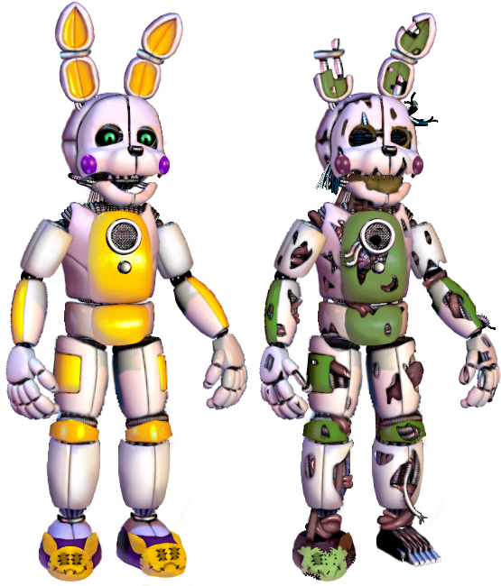 Editfuntime Springbonnie - Funtime Fredbear And Springbonnie (562x655), Png Download