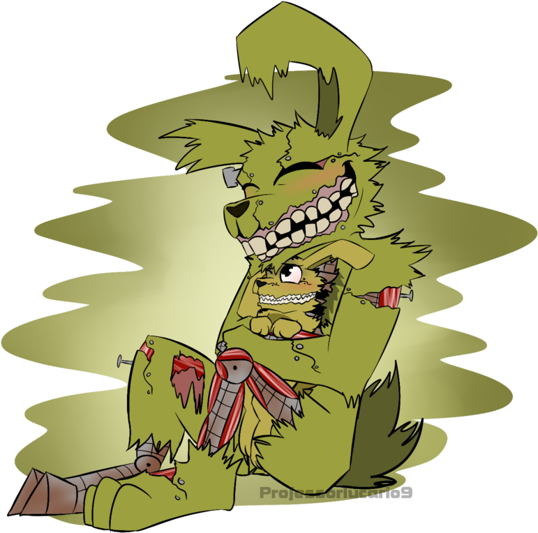 Five Nights At Freddy's - Five Nights At Freddy's Springtrap And Plushtrap (894x894), Png Download