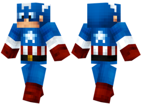 Leader Of The Avengers - Minecraft Skins Super Herois (594x334), Png Download