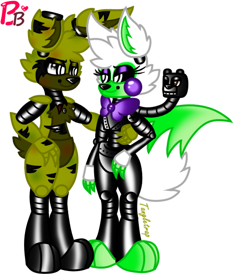 Lolbit X White Rabbit (491x570), Png Download