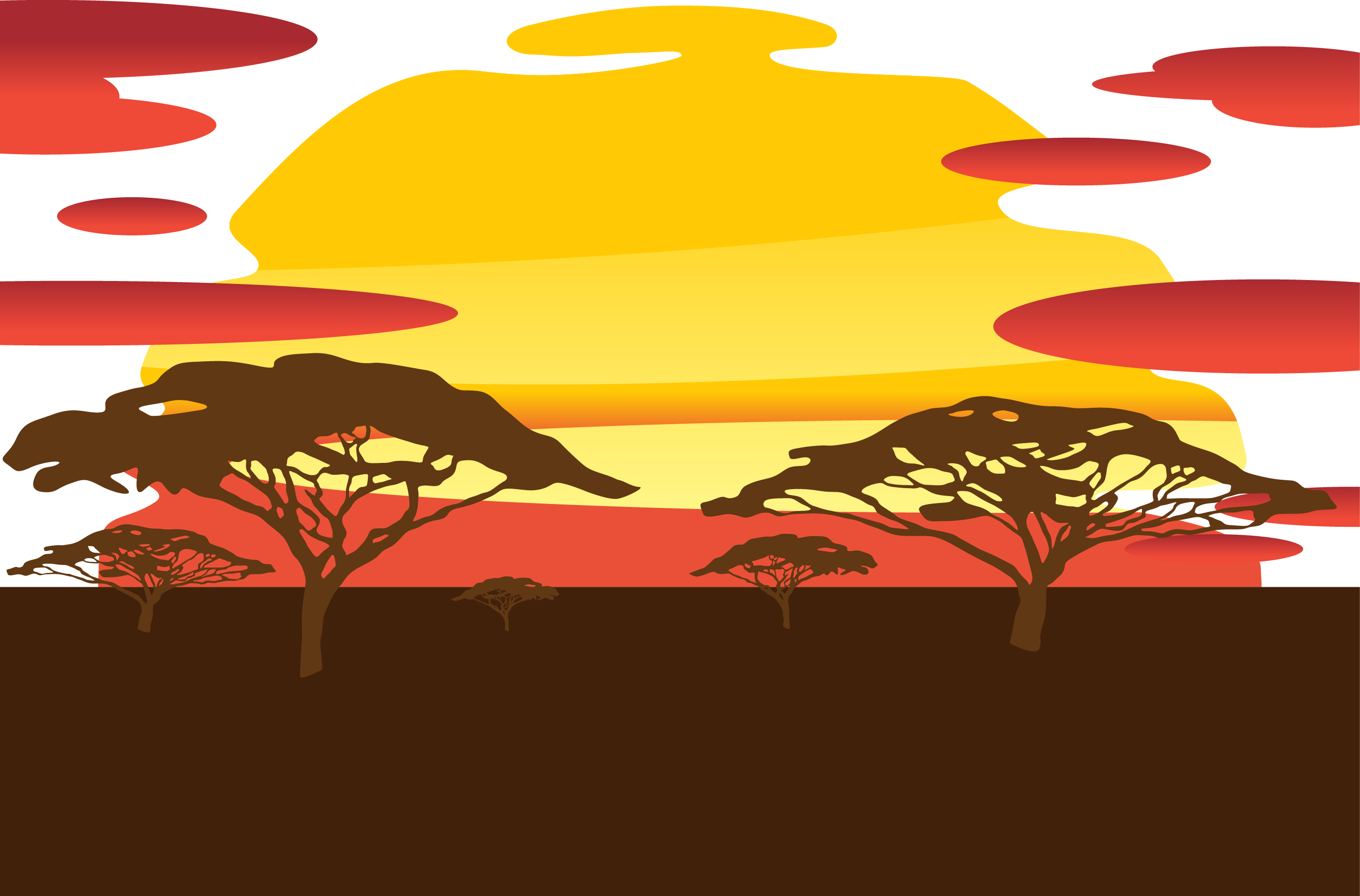 Sunset Silhouette Sky - Peter Halket Im Mashonalande (2744x1808), Png Download