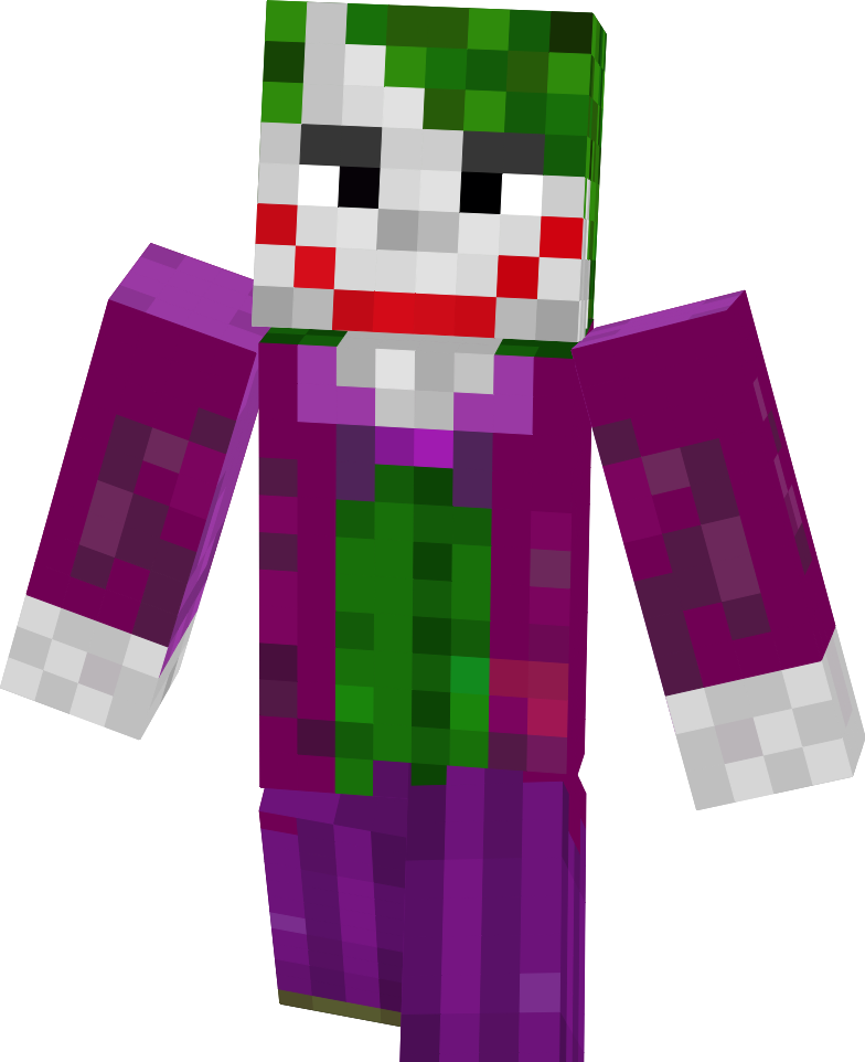 Free Minecraft Creeper Head Png - Minecraft Joker Skin Png (784x962), Png Download
