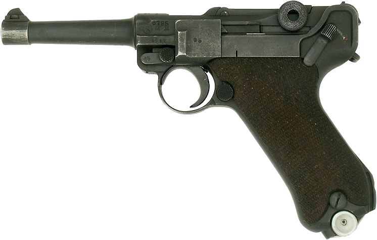 Parabellum 1586 - Luger P08 (746x475), Png Download