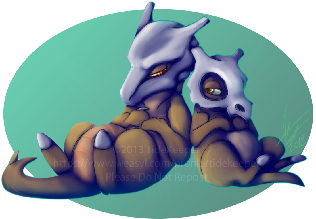 Cubone And Marowak - Pokemon Cubone And Marowak (1125x781), Png Download