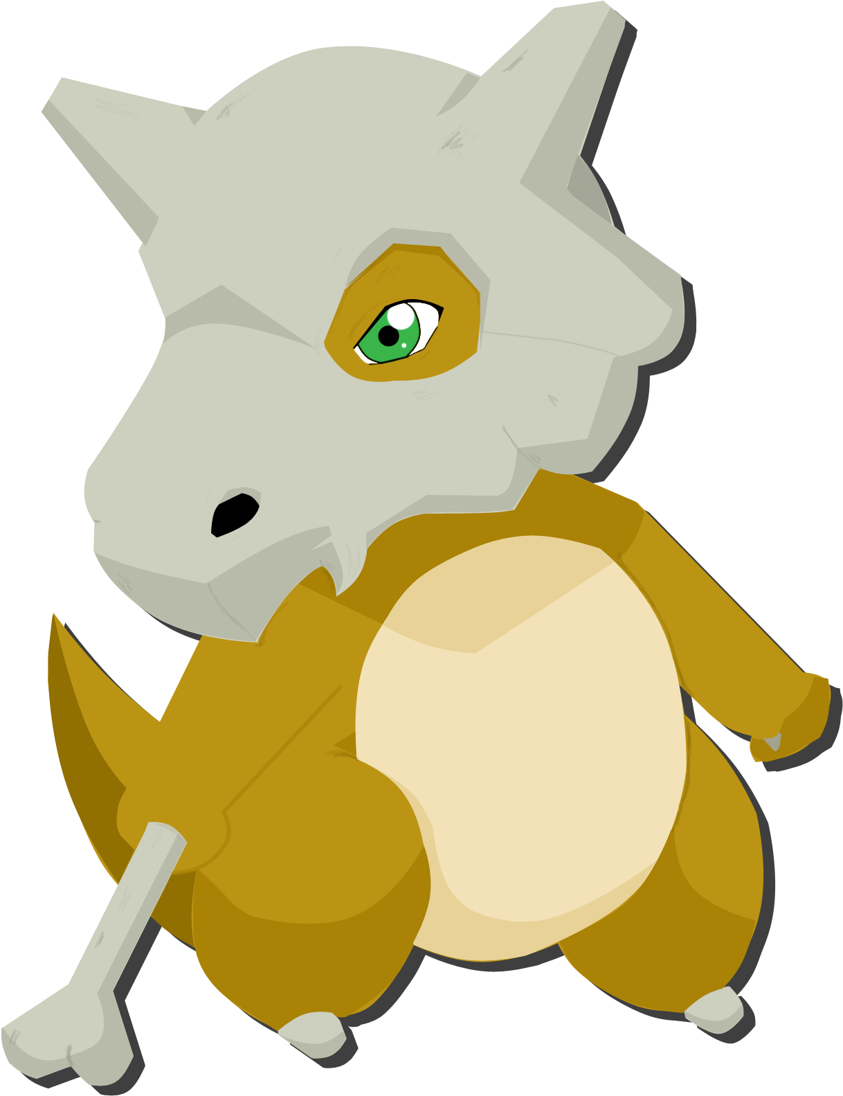 My Attempt At A Cubone - Cartoon (1936x2592), Png Download