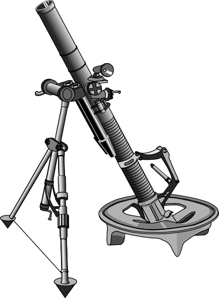 Small - Mortars Clipart (438x595), Png Download