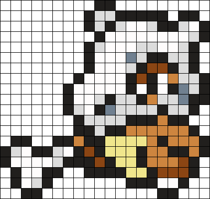 Cubone Pokemon Bead Pattern Perler Bead Pattern / Bead - Cubone Pixel Art (421x400), Png Download