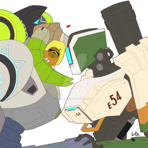 Bastion X Orisa (500x500), Png Download