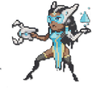 Overwatch Pixel Art (372x358), Png Download