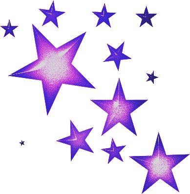 Fios De Luz De Estrela - Purple Stars Clip Art (389x398), Png Download