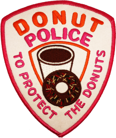 Donut Police Patch (400x475), Png Download
