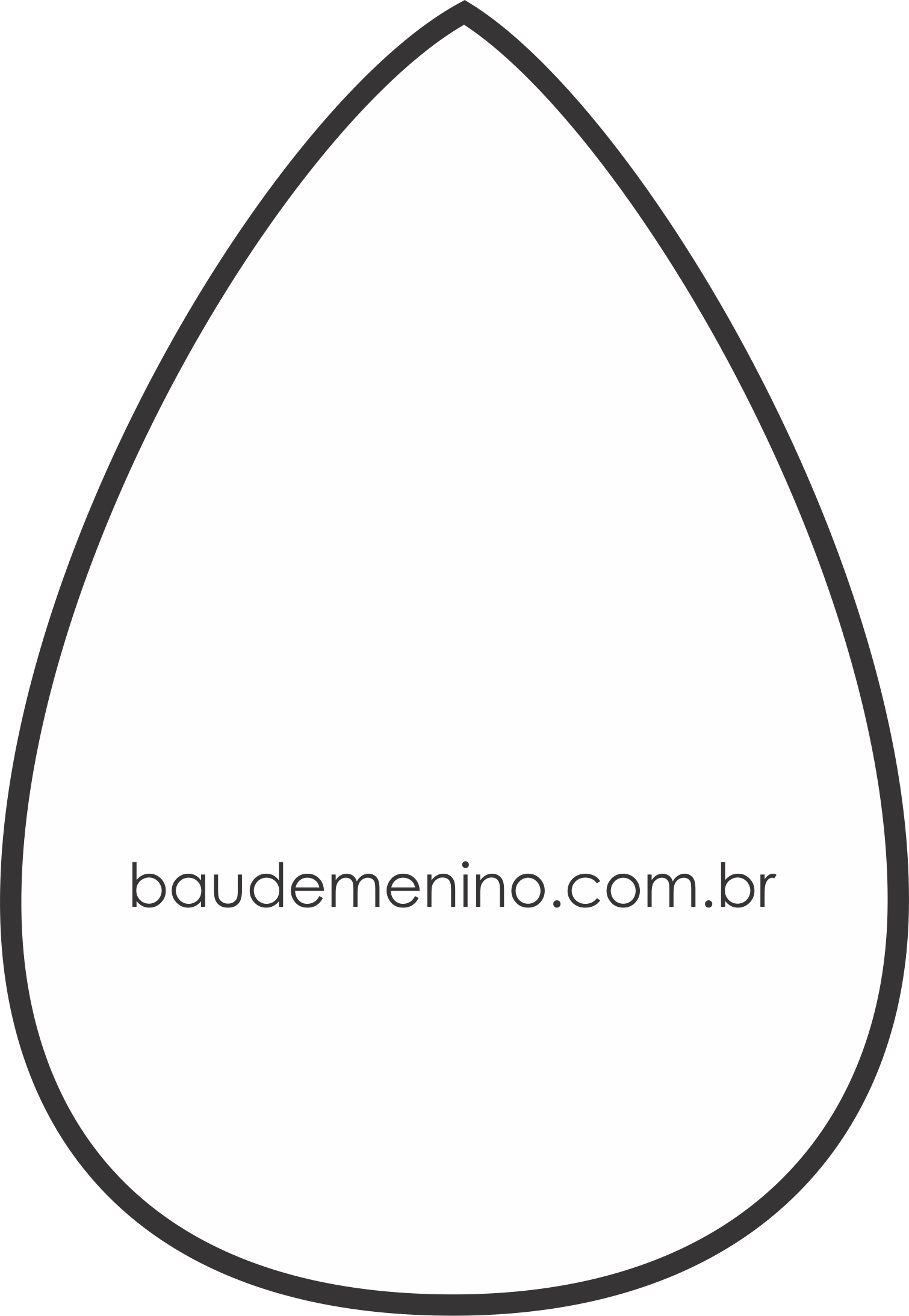 Moldes Nuvem, Gota, Estrela E Lua Para Quarto Céu - Molde Cojin Gota (1510x2187), Png Download