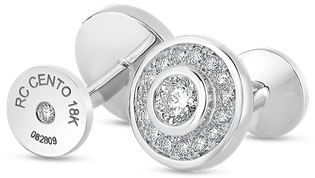 Roberto Coin Cuff Links With Diamonds - Earrings (800x800), Png Download