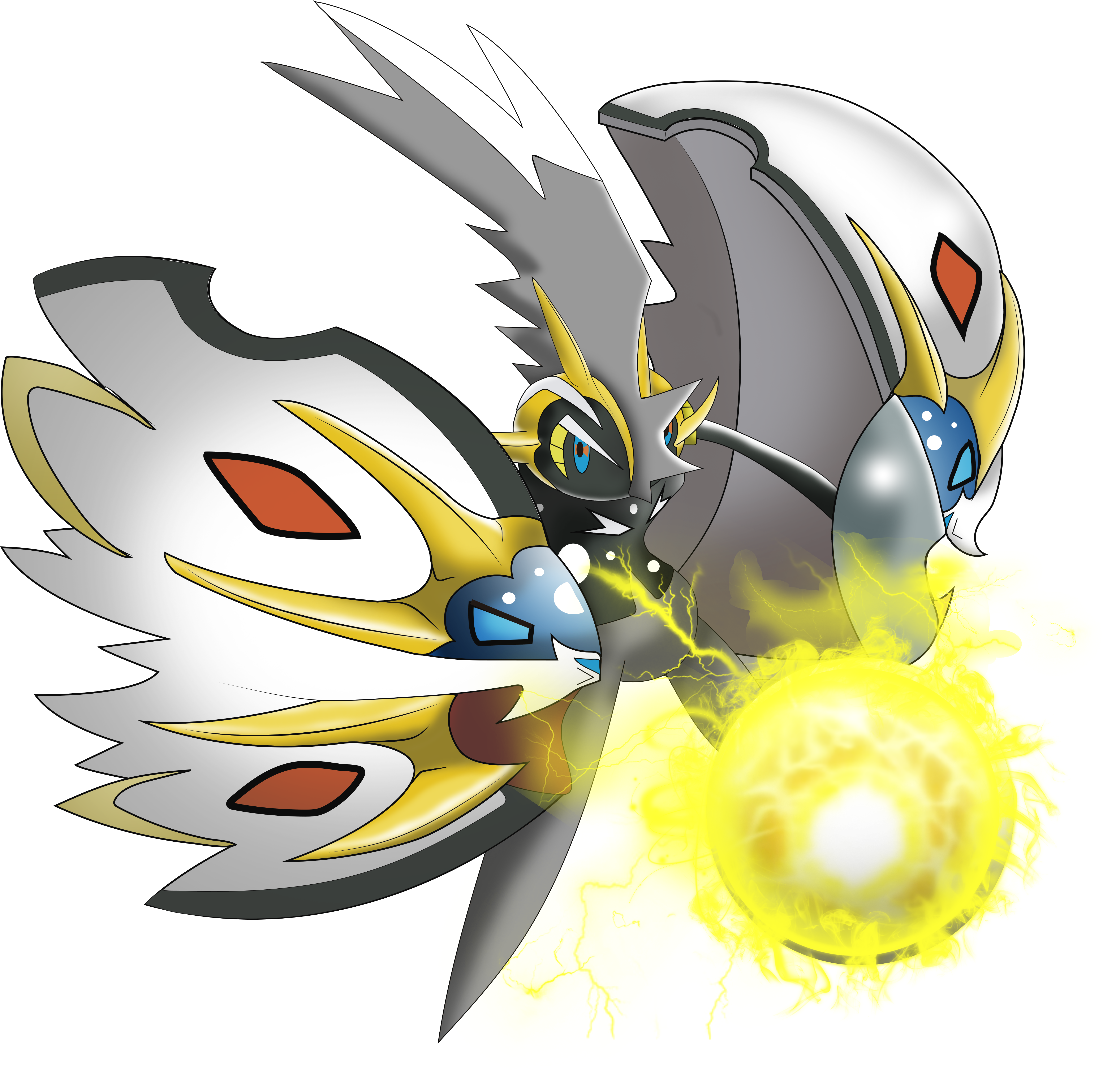 Com/art/tapu Leo Tapu Koko Solgaleo Fusion 653174176 - Solgaleo And Tapu Koko (5769x5833), Png Download