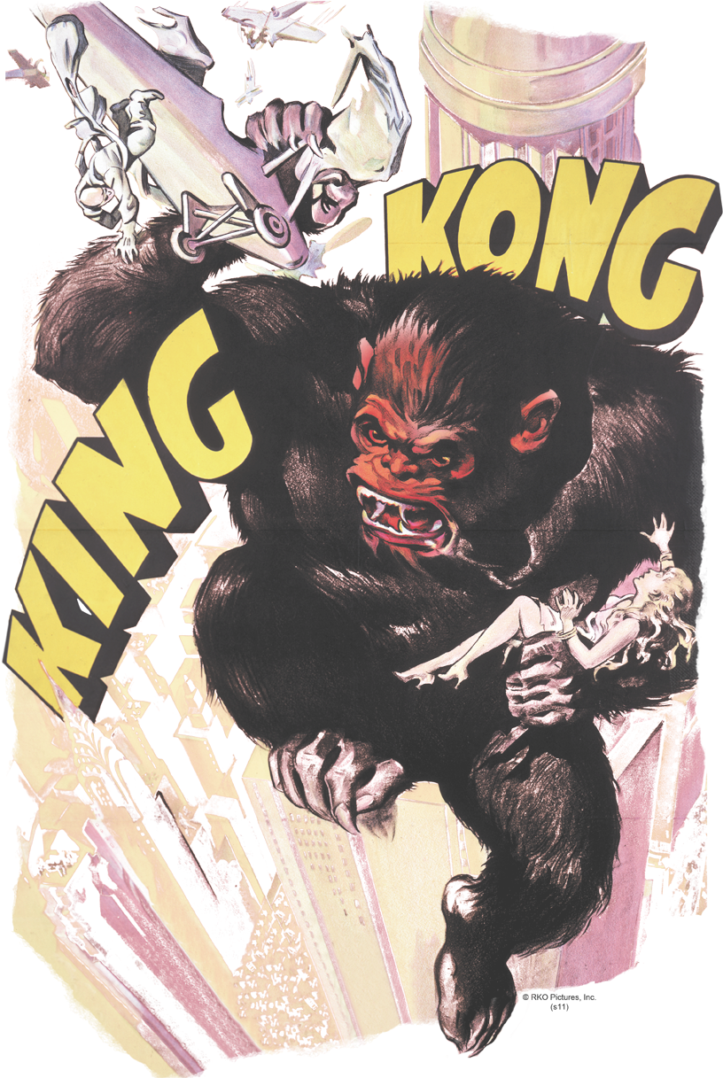 King Kong Plane Grab Toddler T-shirt - Black And White Movie Posters In Hd (864x1260), Png Download