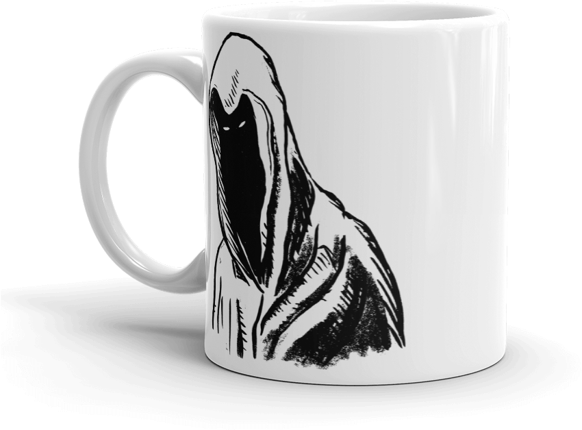 "hooded Figure" Mug - Coffee Cup (1000x1000), Png Download