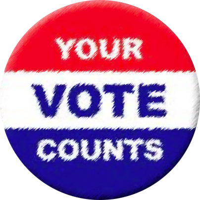 Morgan Freeman On Twitter - Your Vote Counts Pin (404x404), Png Download