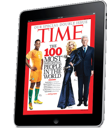 Ipad - Lady Gaga Time Magazine (350x434), Png Download