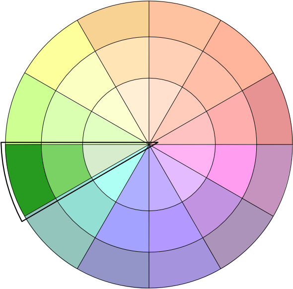 How A Monochoromatic Color Scheme Looks - Tertiary Color (600x600), Png Download