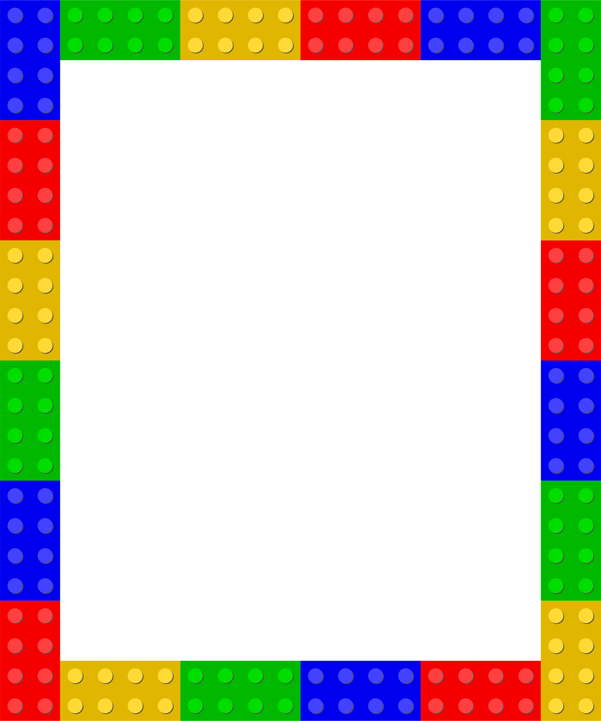 Clipart Black And White Stock Clipart Lego - Lego Border (1996x2396), Png Download