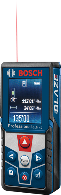 Blaze™ Glm42 135 Ft - Bosch - Blaze 135 Ft. Laser Measure With Color Display (500x700), Png Download