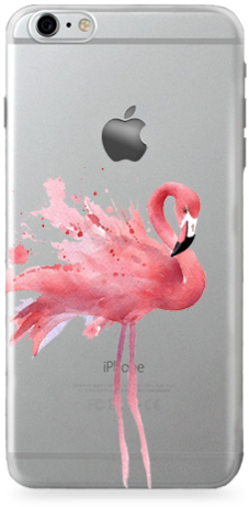 Fundas Para Celular Transparente Flamingo Watercolor - Mickey Mouse (476x480), Png Download