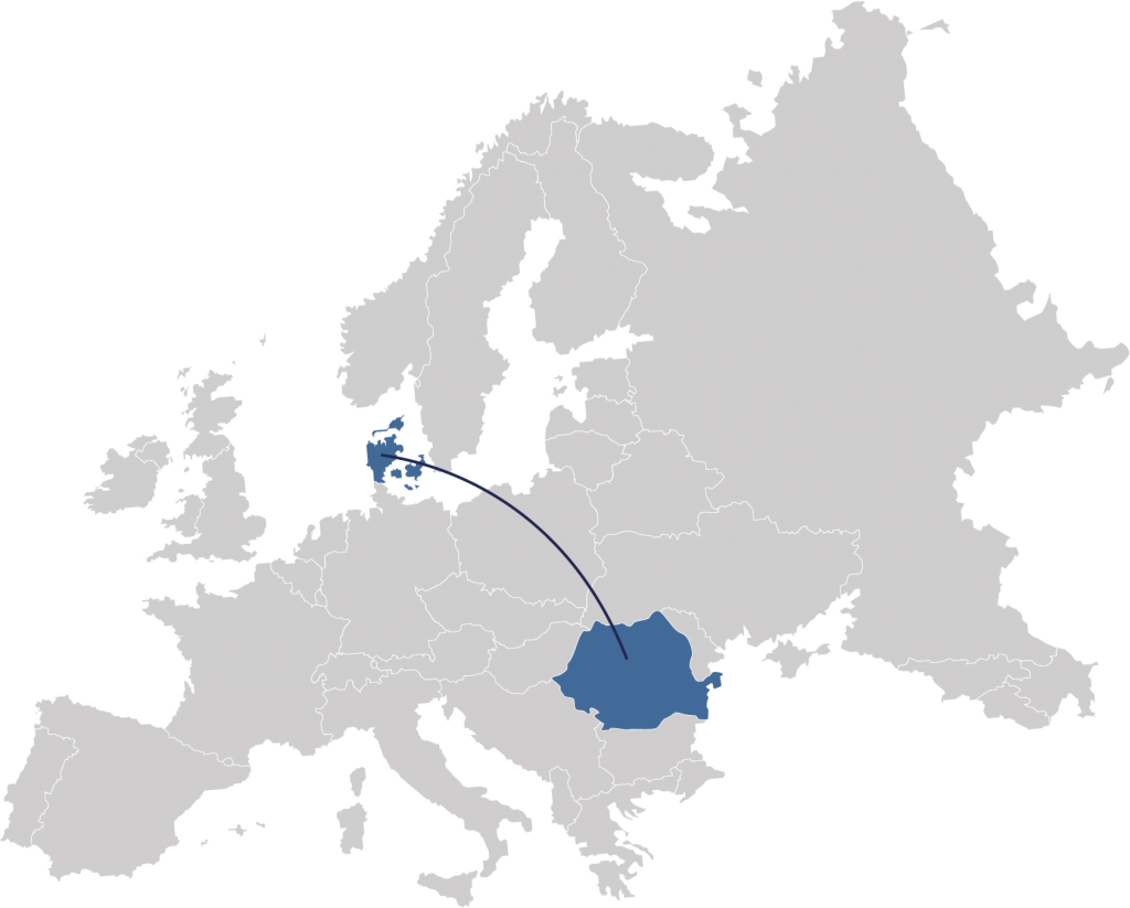 Romania In Europe - Europe Map Vector Png (1024x823), Png Download