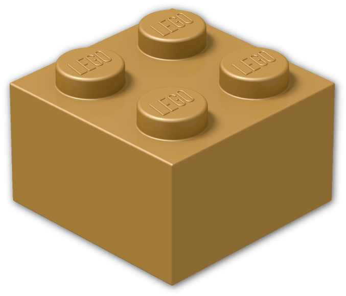 Lego Color Warm Gold - Gold Colored Lego Bricks (800x600), Png Download