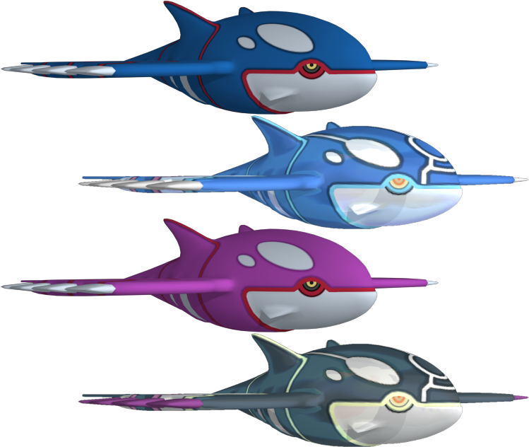 Download Zip Archive - Pokemon Kyogre 3d Model (750x650), Png Download