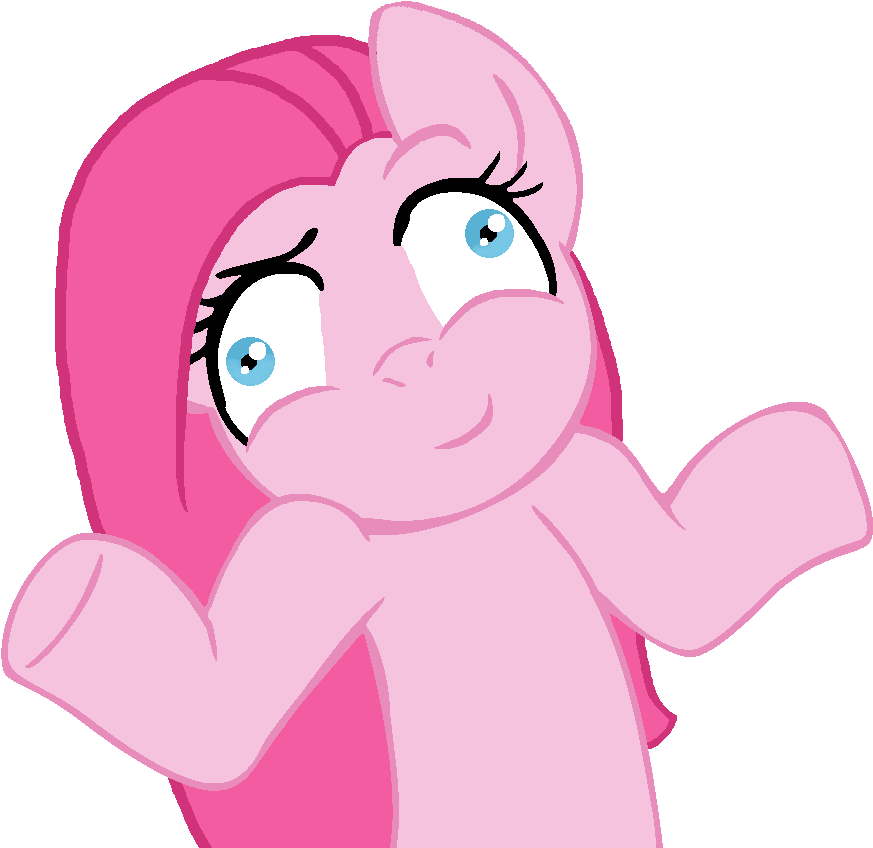 Shrugging Emoticon Shrug Shrugging Emoji - Pinkamena Diane Pie Png (945x945), Png Download