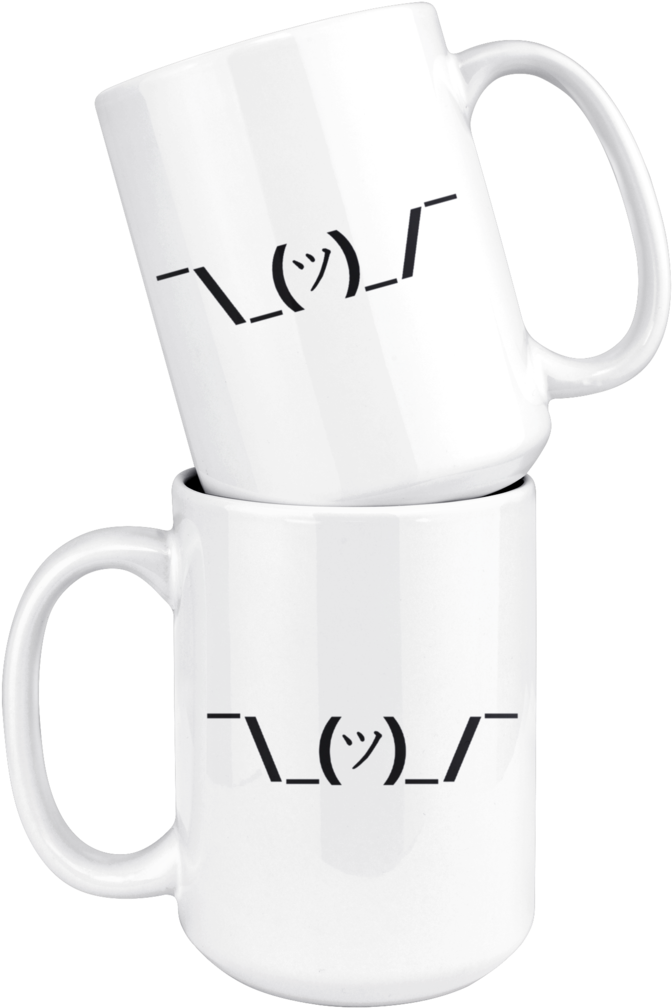 Classic Shrug Emoji Mug - Cup (1024x1024), Png Download