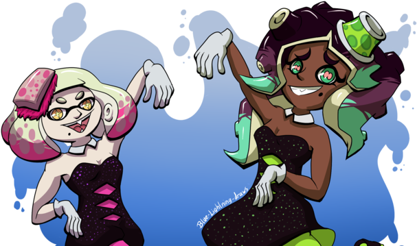 Blue Lightning Draws - Splatoon Off The Hook (640x360), Png Download