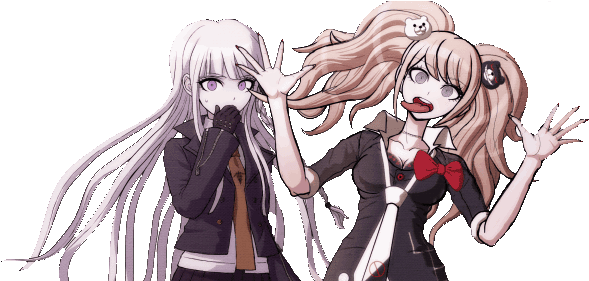 Junko Enoshima And Kyoko Kirigiri (622x280), Png Download