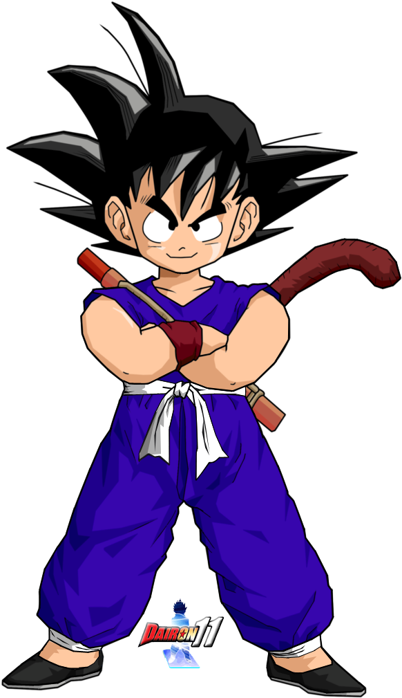 Kid Goku By Dairon11 On Deviantart - Kid Goku Purple (588x1011), Png Download