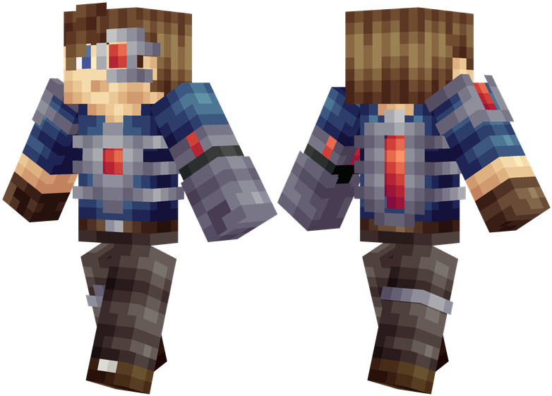 Redstoner - Minecraft Blue Mouse Skin (804x576), Png Download