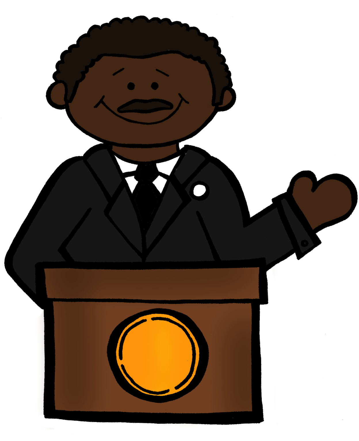 Mlk Word List Freebie - Martin Luther King Jr Clip Art (1265x1533), Png Download