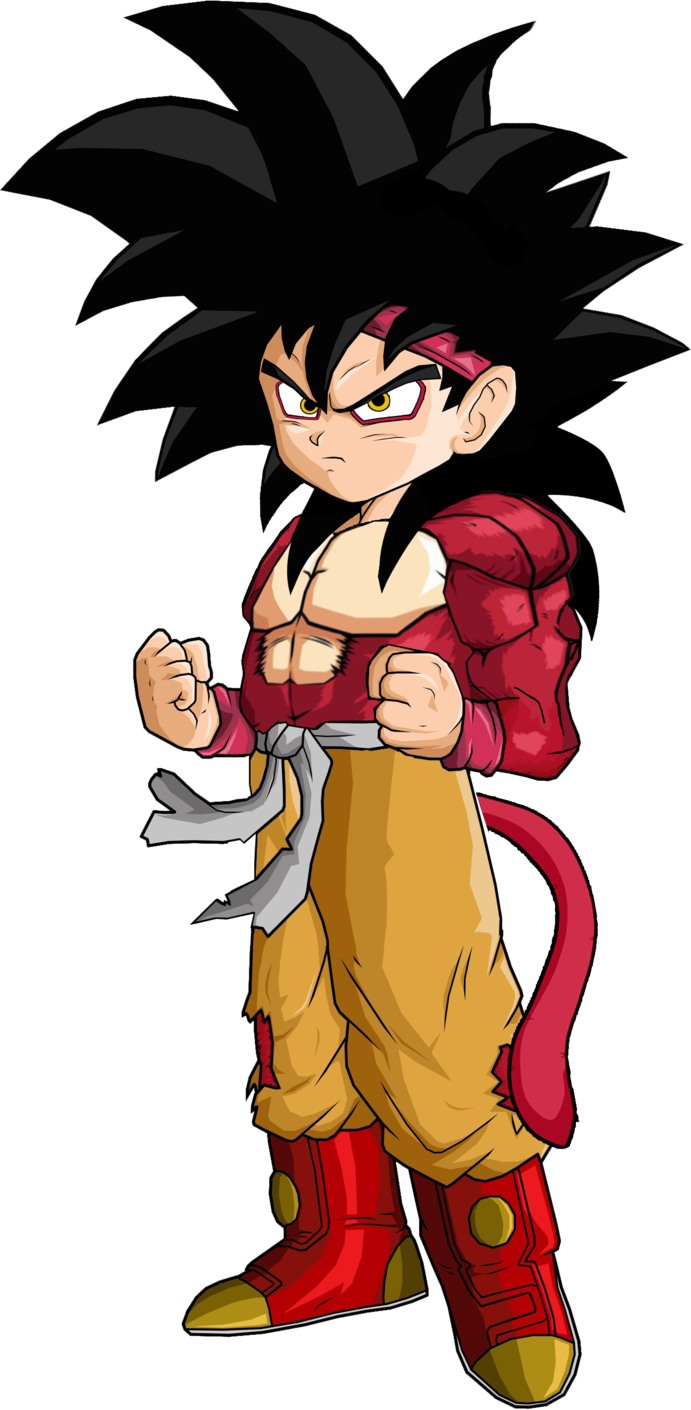 Goku Clipart Ssj4 - Goku Jr Ssj4 (691x1410), Png Download
