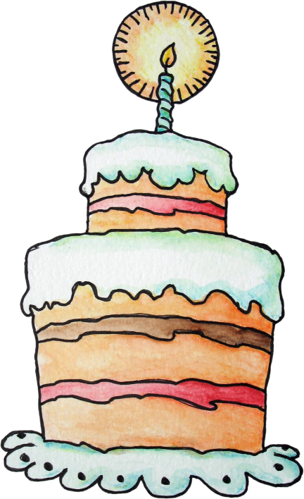 Jpg Cheesecake Drawing Clip Art - Анимированные Картинки Торт Со Свечами (432x708), Png Download