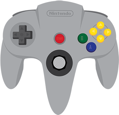 Nba Live Nintendo Games Online Gameflare Com - Nintendo Controller 64 Transparent Background (500x383), Png Download