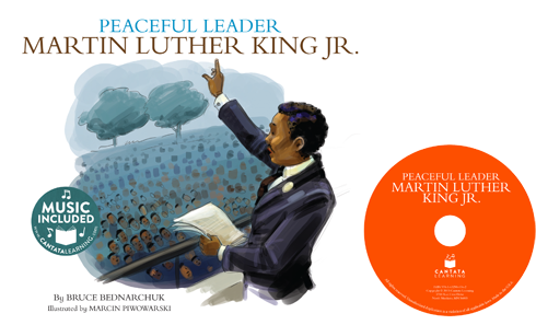 Full Size - Peaceful Leader: Martin Luther King Jr [book] (500x296), Png Download