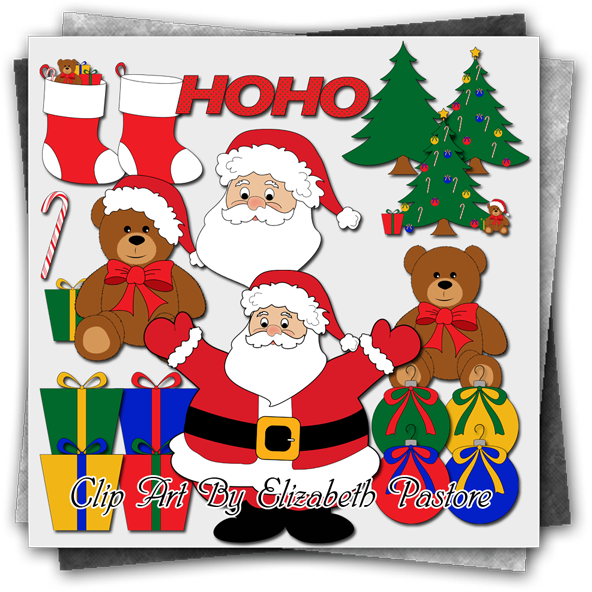 In This Set You Will Get A Santa Face And A Santa, - Credit (600x600), Png Download