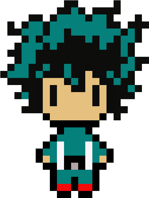 Midoriya Chibi - 8 Bit Izuku Midoriya (1200x1200), Png Download