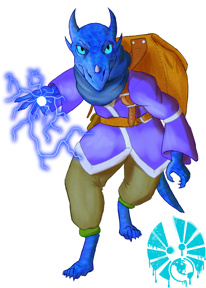 Pathfinder Kobold Sorcerer Azure Crushed-throat - Pathfinder Roleplaying Game (1000x1000), Png Download