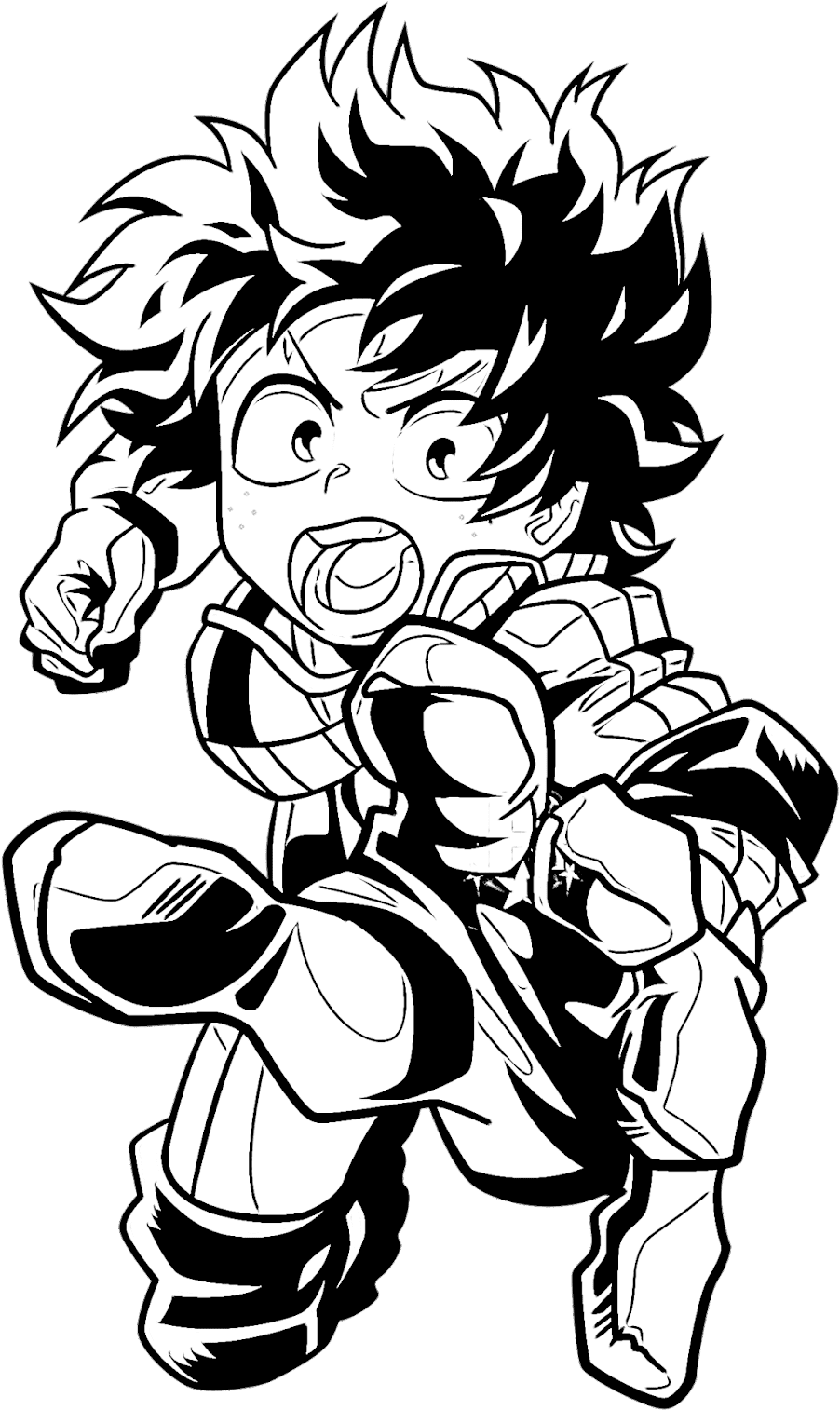 Deku Izuku Midoriya Para Dibujar, Colorear, Pintar, - Himiko Toga Reference (1174x1600), Png Download