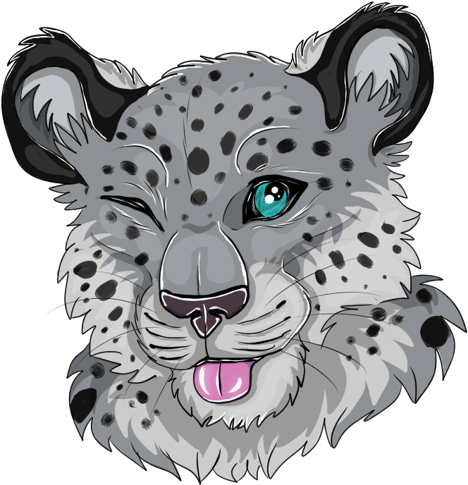Snow Leopard Headshot By Armerschwarzerkater On Deviantart - Leopard Head Shot (700x700), Png Download